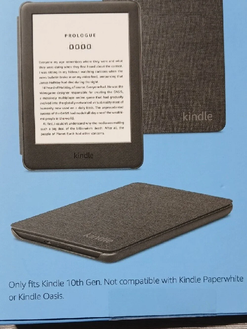 Amazon Kindle Fabric Cover in Red and Gray - Fits 10th Gen